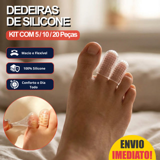 Kit 5/10/20 Pares Dedeiras De Silicone Protetor Calo Unha Encravada Para Dedo Dos Pés Alívio da Dor Macio