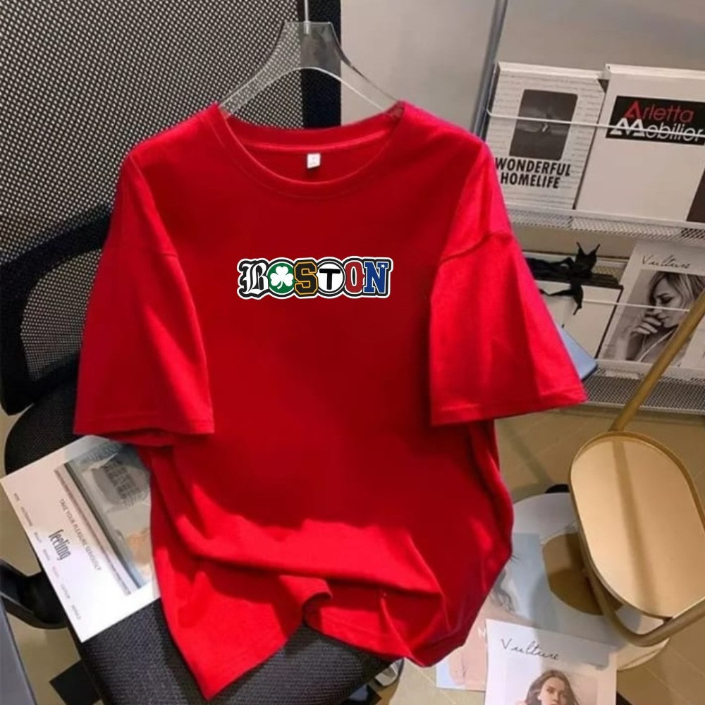 [Camiseta Premium em Algodão Puro]VU Camiseta Boston Streetwear Camisa Algodão Lançamento Masculino e Feminino