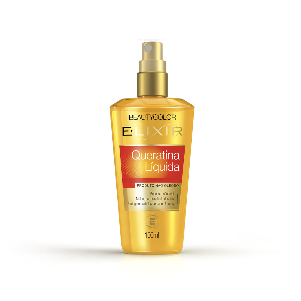 Queratina Líquida E.lixir BEAUTYCOLOR - Repõe Massa e Fortalece os Fios - 100ml
