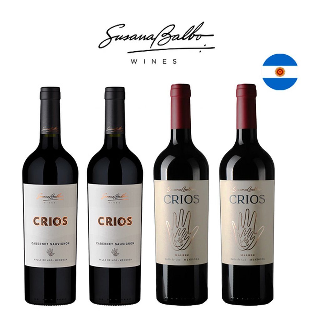 Combo Vinhos Argentinos Crios Malbec e Cabernet Sauvignon