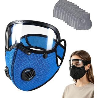 Máscara de proteção contra poeira com filtro de carvão reutilizável e cordões ajustáveis, máscara de proteção facial com