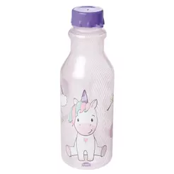 Garrafa Unicórnio Lancheira Passeio Infantil 500 ml Plasútil