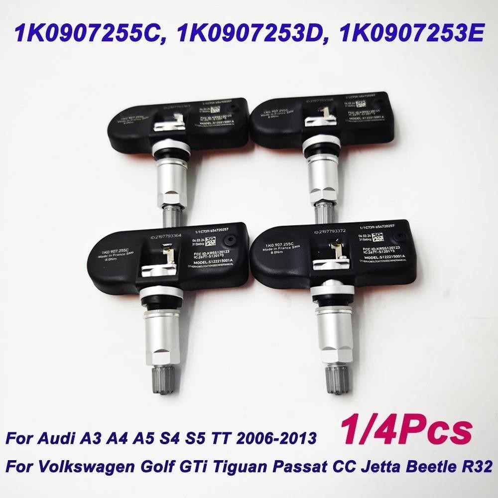 TPMS 1k De Alta Qualidade0907255c 1K0907253D 1K0907253E 315Mhz Sensor De Pressão Dos Pneus Para Audi A3 A4 A5 S4 S5 VW G