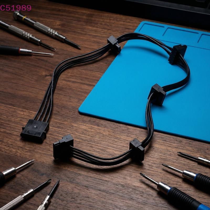 Cabo Divisor De Energia SATA De Disco Rígido Adaptador De 15 Pinos Para 4 1 A 5 Extensão Extra Longa Transferênci