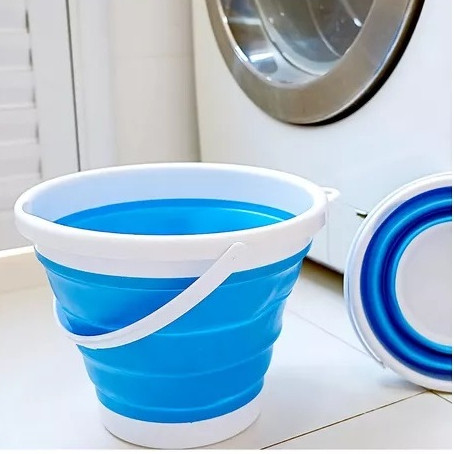 Balde Retrátil Silicone 3L 5L 10L Multiuso Dobrável Alça Multifuncional Pronta Entrega — imagem 2 de 2