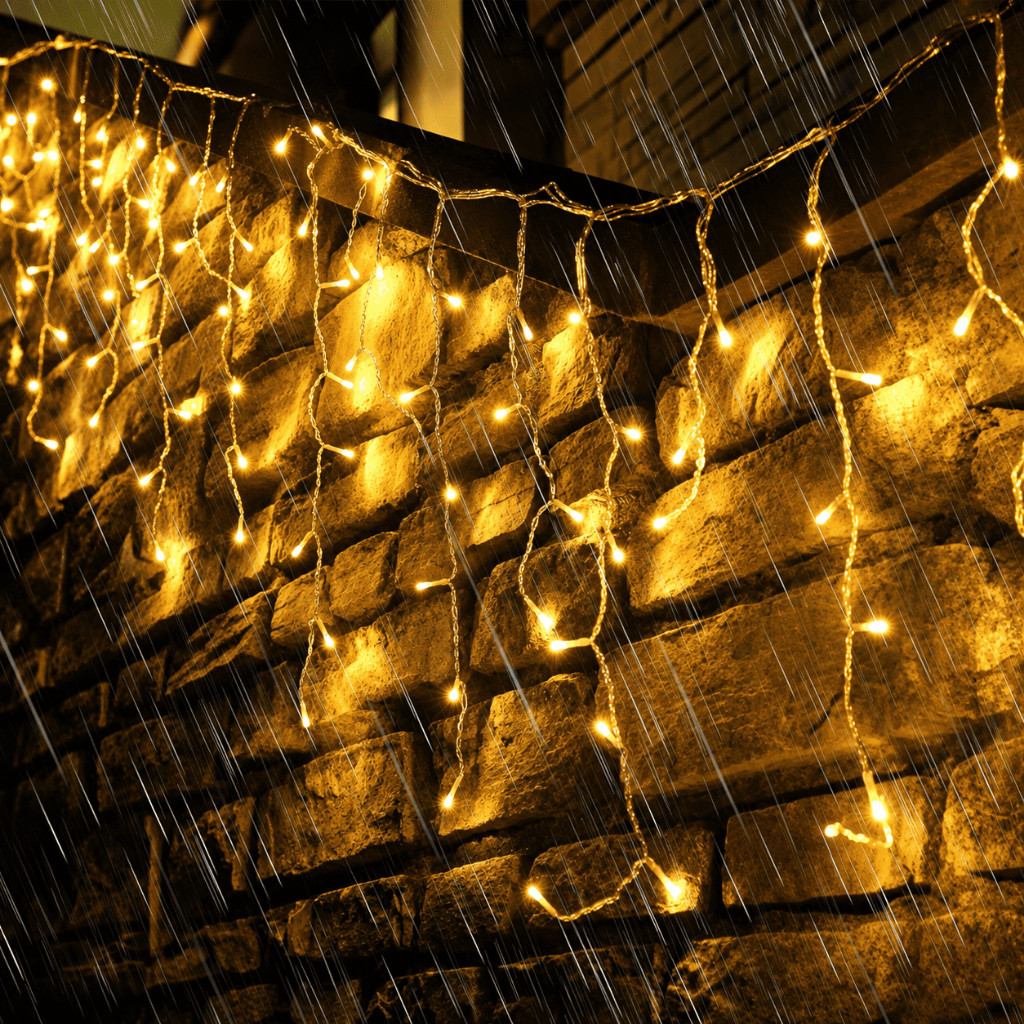 Cascata 12 Metros Pisca Pisca de Natal Luz Quente / Colorida Bivolt Decoração Natalina Festa — imagem 2 de 2
