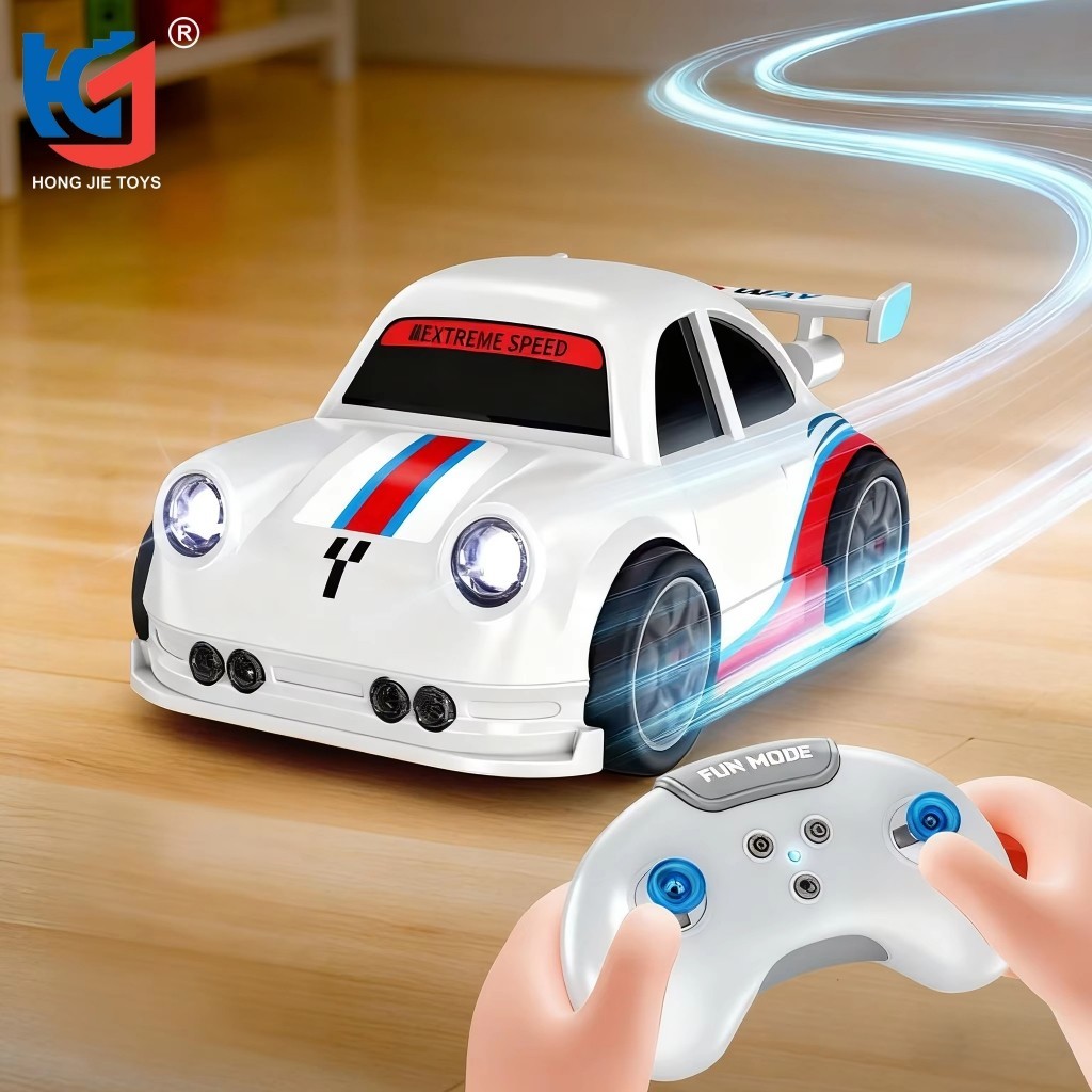Mini Carrinho RC 1:64 Controle Remoto 2.4G Drift Sensor Inteligente Luzes e Sons Brinquedo Infantil
