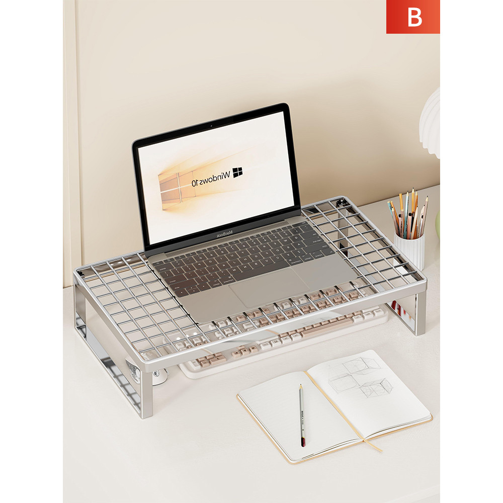 Suporte para notebook, dormitório de mesa, computador, rack elevado, arte em ferro, rack de resfriamento, jogo, notebook