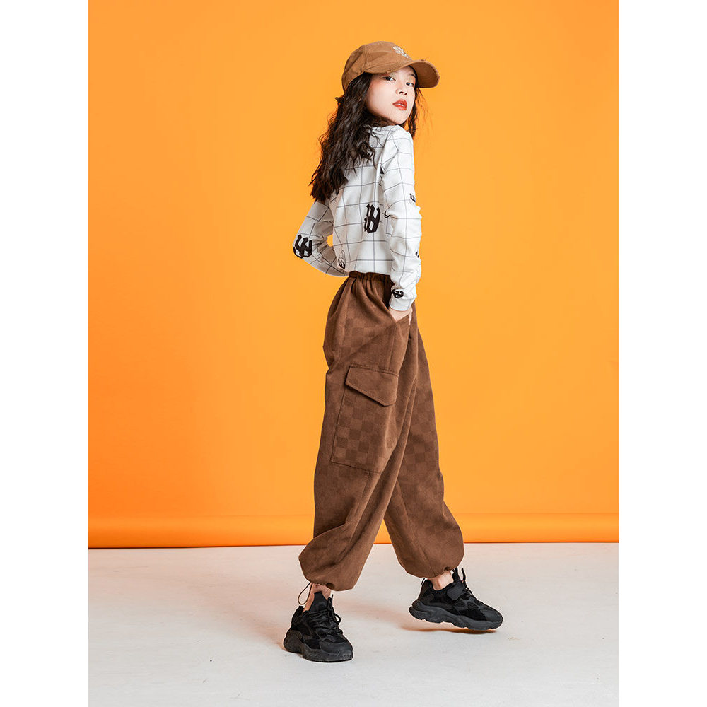 Yu Xingyuyan meninas camiseta de manga comprida 2025 novo estilo meninas grandes meia gola alta meninas crianças meninas