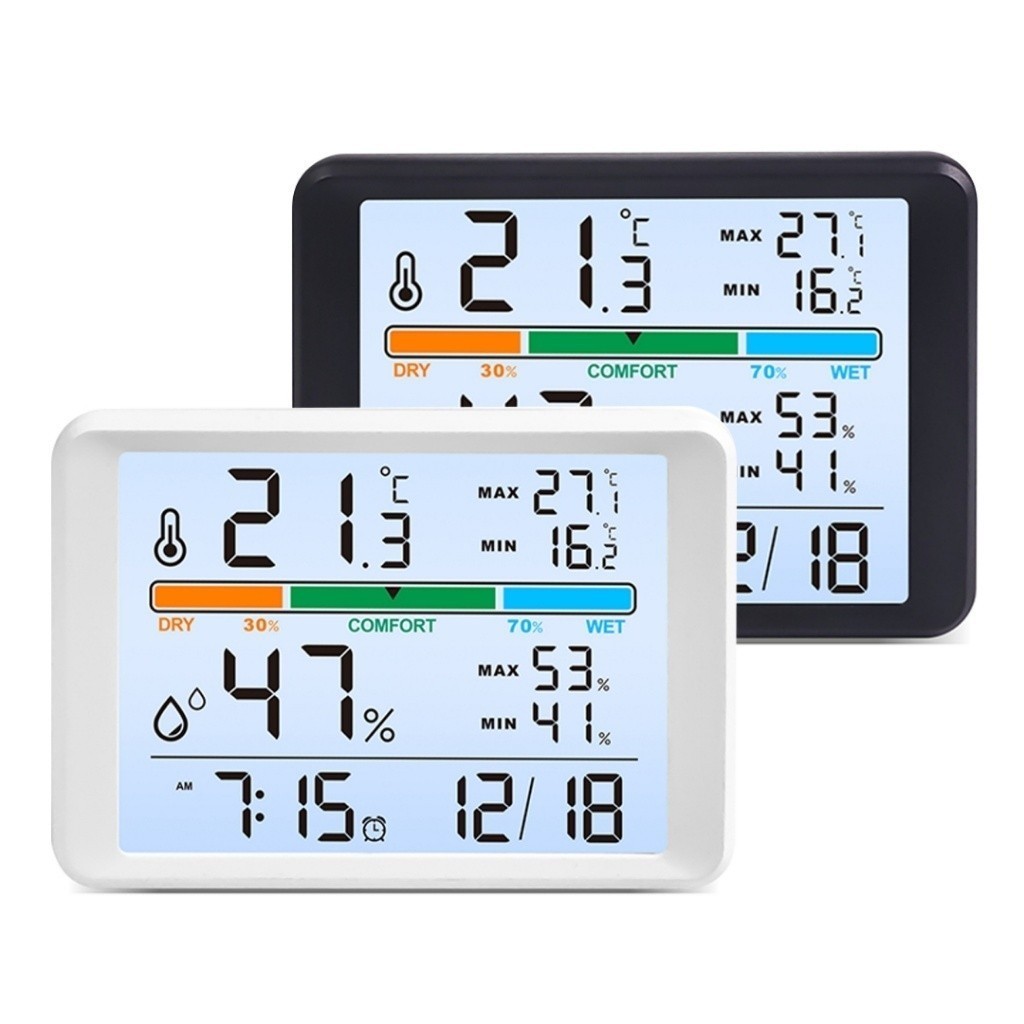 Termo-Higrômetro Digital Oásis OIH-6259 Relógio com Tela Temperatura Umidade Data e Alarme — imagem 2 de 2