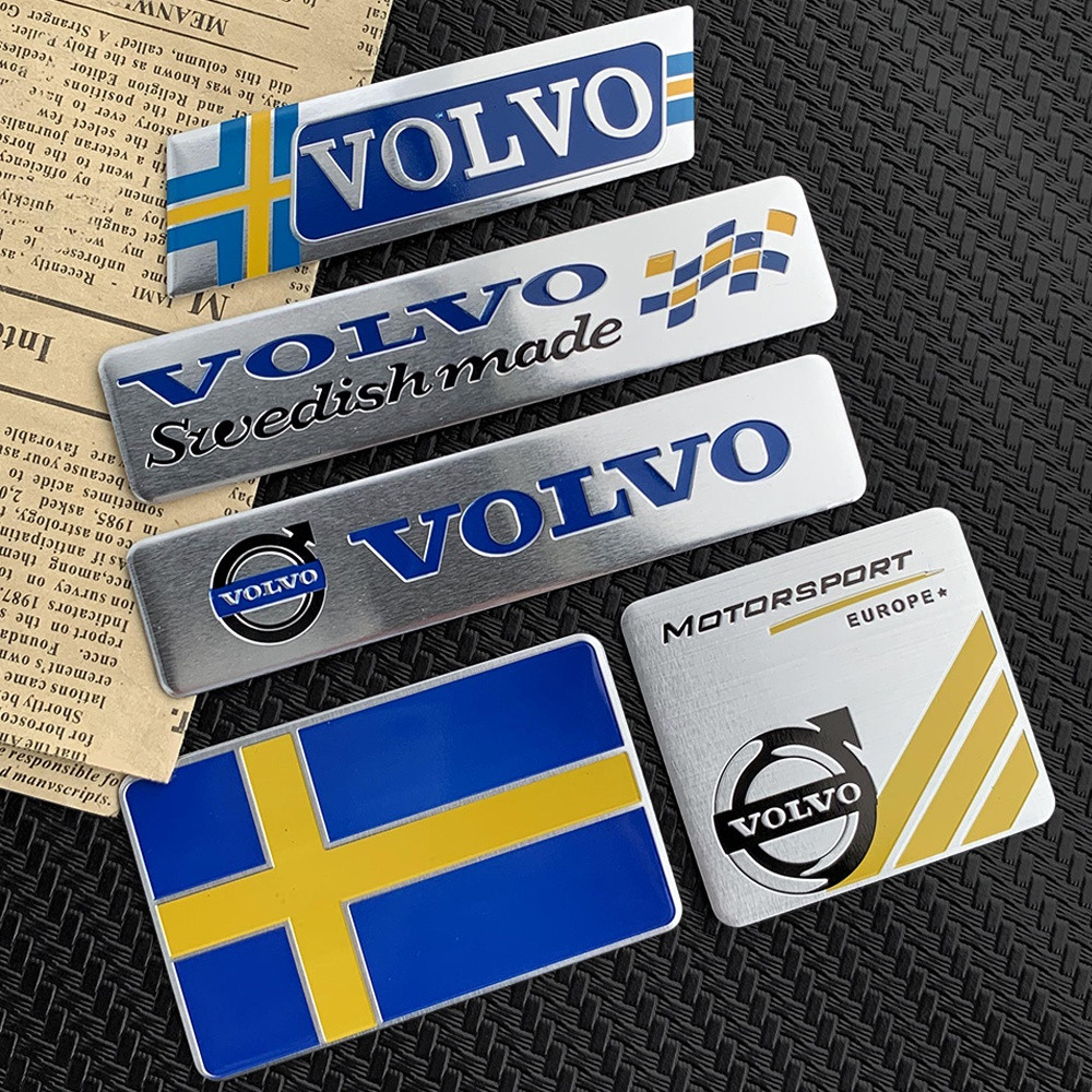Emblema de Alumínio para Carro Volvo S90 XC90 S60L XC40 XC90 V90CC, Adesivos para Porta-Malas