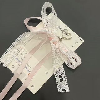 Renda menina coração arco saco pingente de fita de alto valor pingente decoração criativa pingente bonito chaveiro