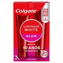 Creme Dental Colgate Luminous White Com 2x70gr Glow Especial