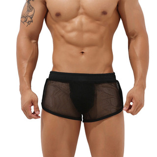 Novos Shorts de rede transparente para casa masculina
