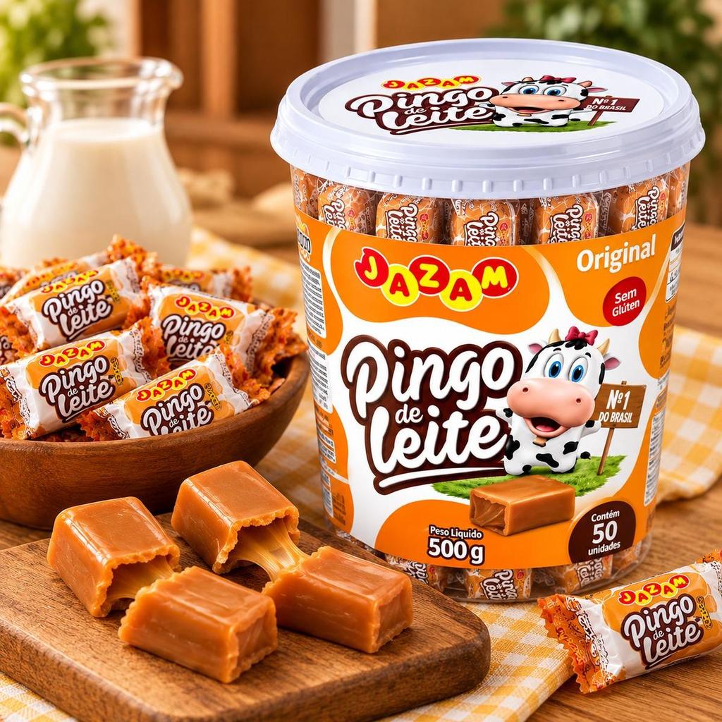 Pingo de Leite Tradicional Jazam 500g 50 Unidades — imagem 2 de 2