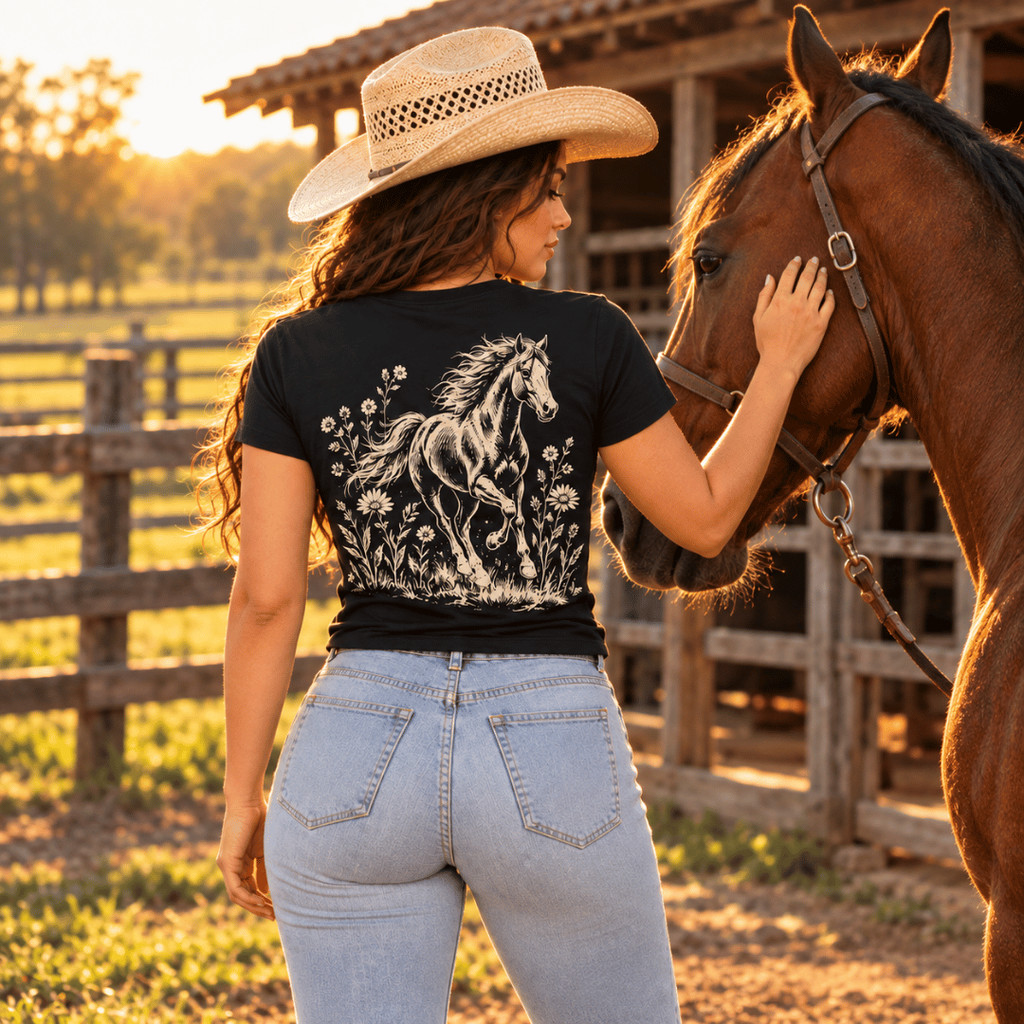 Camiseta Babylook T-Shirt 100% algodão estampada moda Country Rodeio  Boiadeira Sertaneja country soul