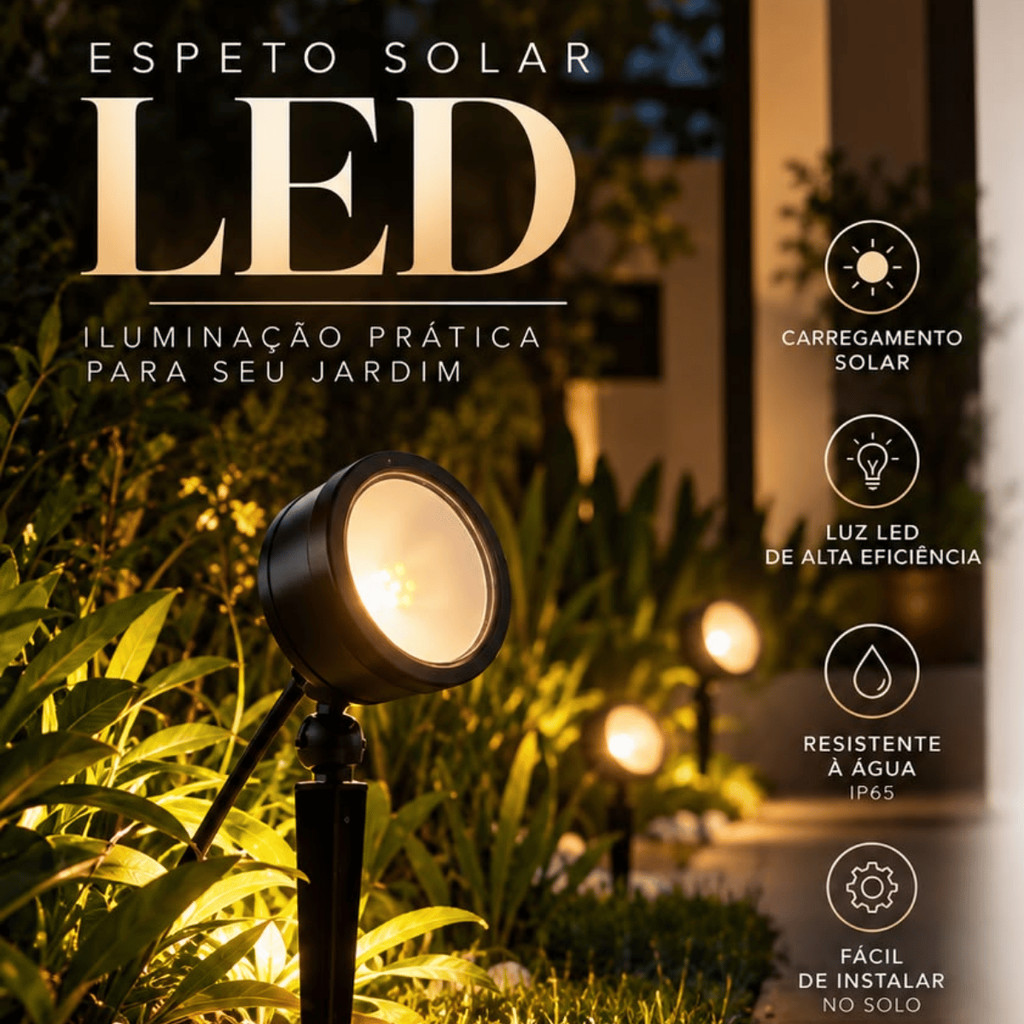 Kit 4 Espetos LED para Jardim Balizador Externo Luz de Jardim Iluminação Decorativa Paisagismo