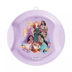 Prato Raso Princesas Aventureiras Refeição Infantil Plasútil
