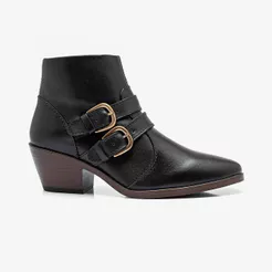 Bota Feminina Loretta Couro Preto