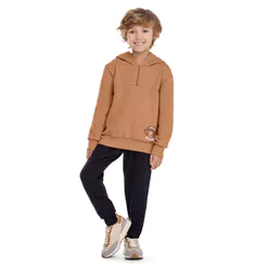 Conjunto Longo Infantil Menino Sport Elian Marrom