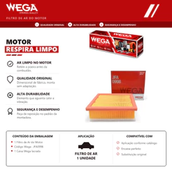 Filtro de ar do Motor JEEP RENEGADE COMPASS 2016 2017 2019 2020 2021 2022 2023 – Wega JFA0998