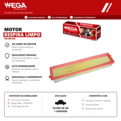 Filtro de ar do Motor PEUGEOT 207 307 308 HOGGAR CITROEN C4 – WEGA FAP4054/2