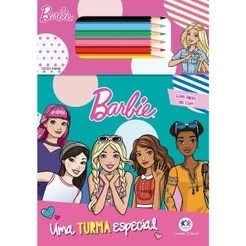 Bloquinho com Lápis de cor | Barbie | Uma turma especial