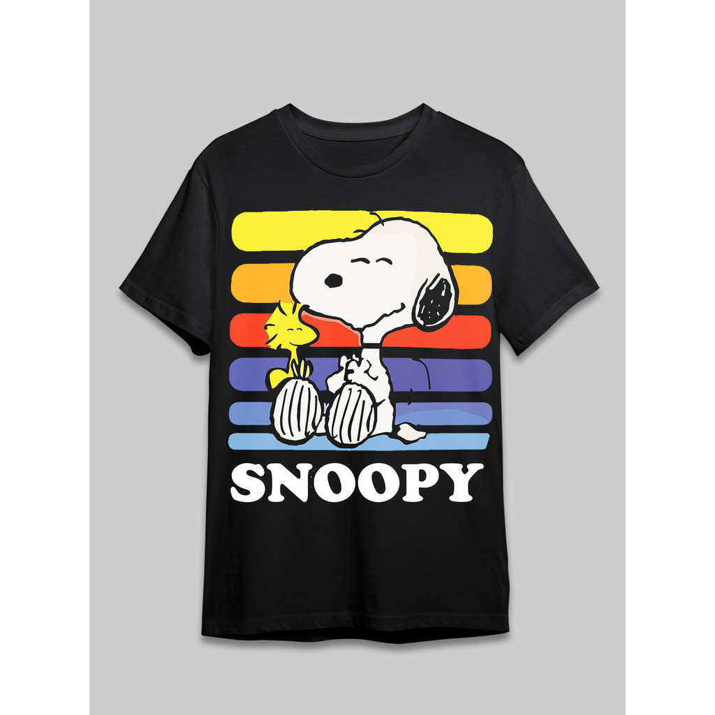 [Camiseta Premium em Algodão Puro]SISI Camiseta Unissex Snoopy "Conforto" Oversized Dia a Dia Verão