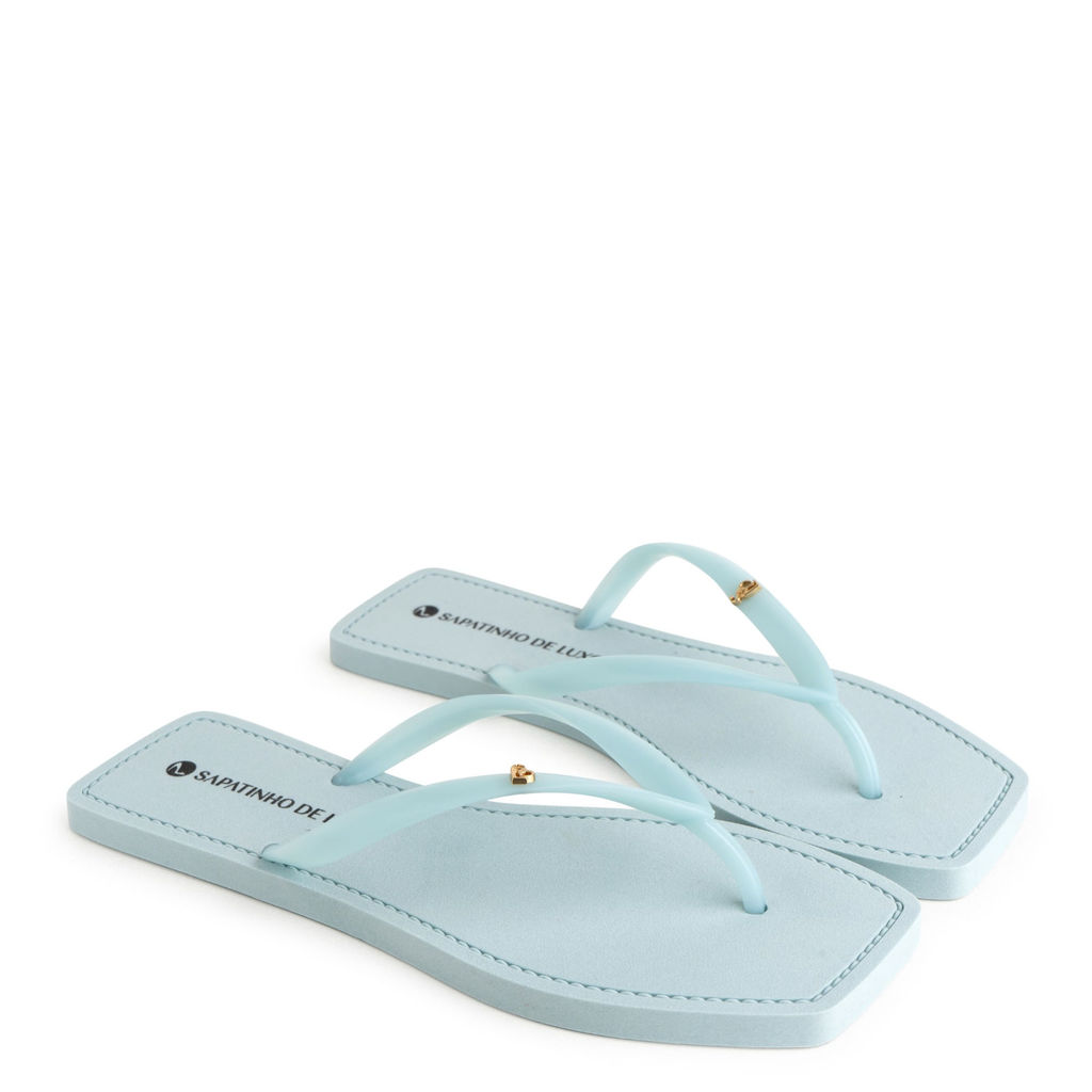 Rasteira Praia Com Enfeite SDL Tira Translucida Light Blue SUNNY_4 em Oferta na Shopee