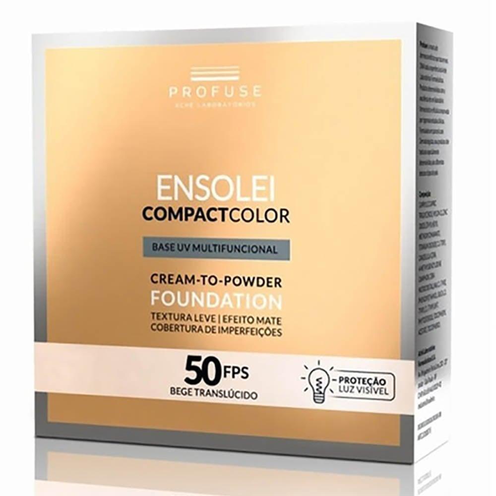 Protetor Solar Facial em Pó Profuse Ensolei Compact Color FPS50 Com Cor 10g
