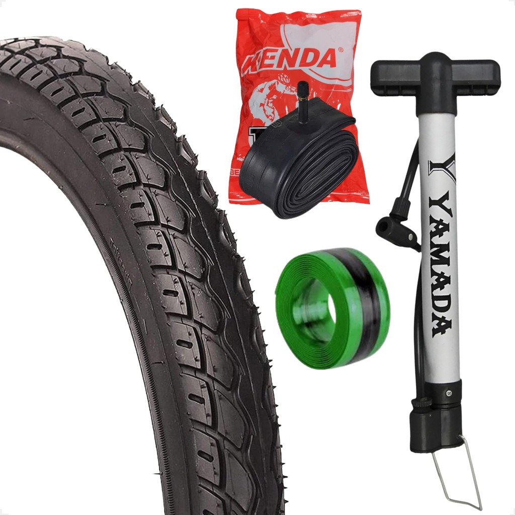 Pneu Kenda Aro 22 2.125 Bicicleta Bike Eletrica E-bike Lev Cairu Kinetron Camara Brinde bomba e fita