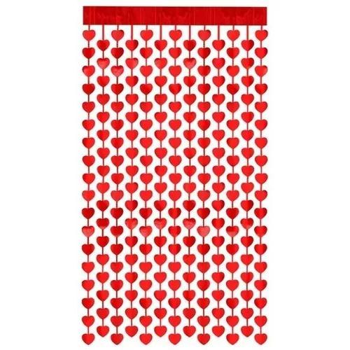 Cortina Metalizada de Coração