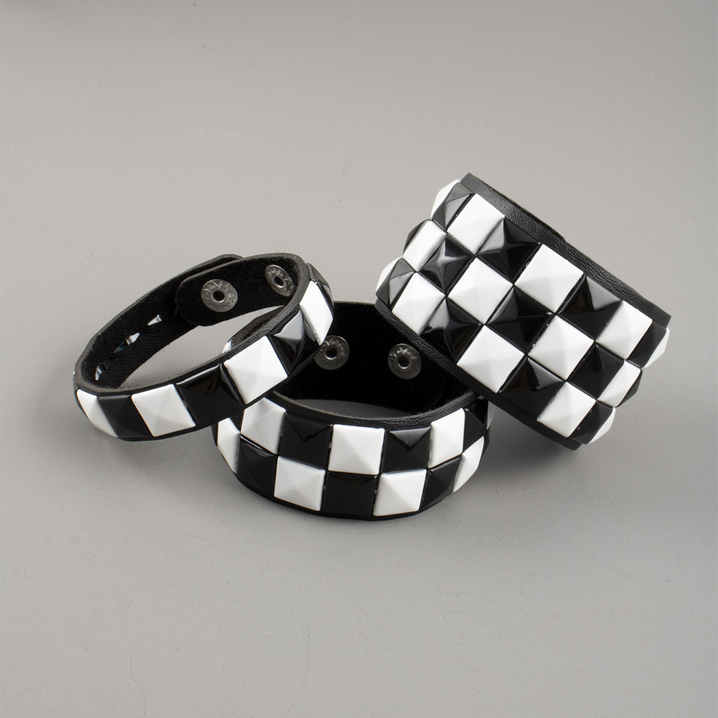 Pulseira De Couro PU Com Rebite Quadrado Criativo Da Moda Punk Para Homens Pulseiras Personalizadas Joias