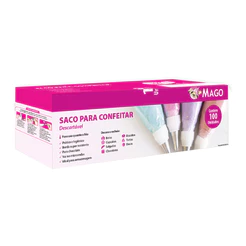 Saco de Confeitar Descartável Grande 38x27 100 Unid. Mago