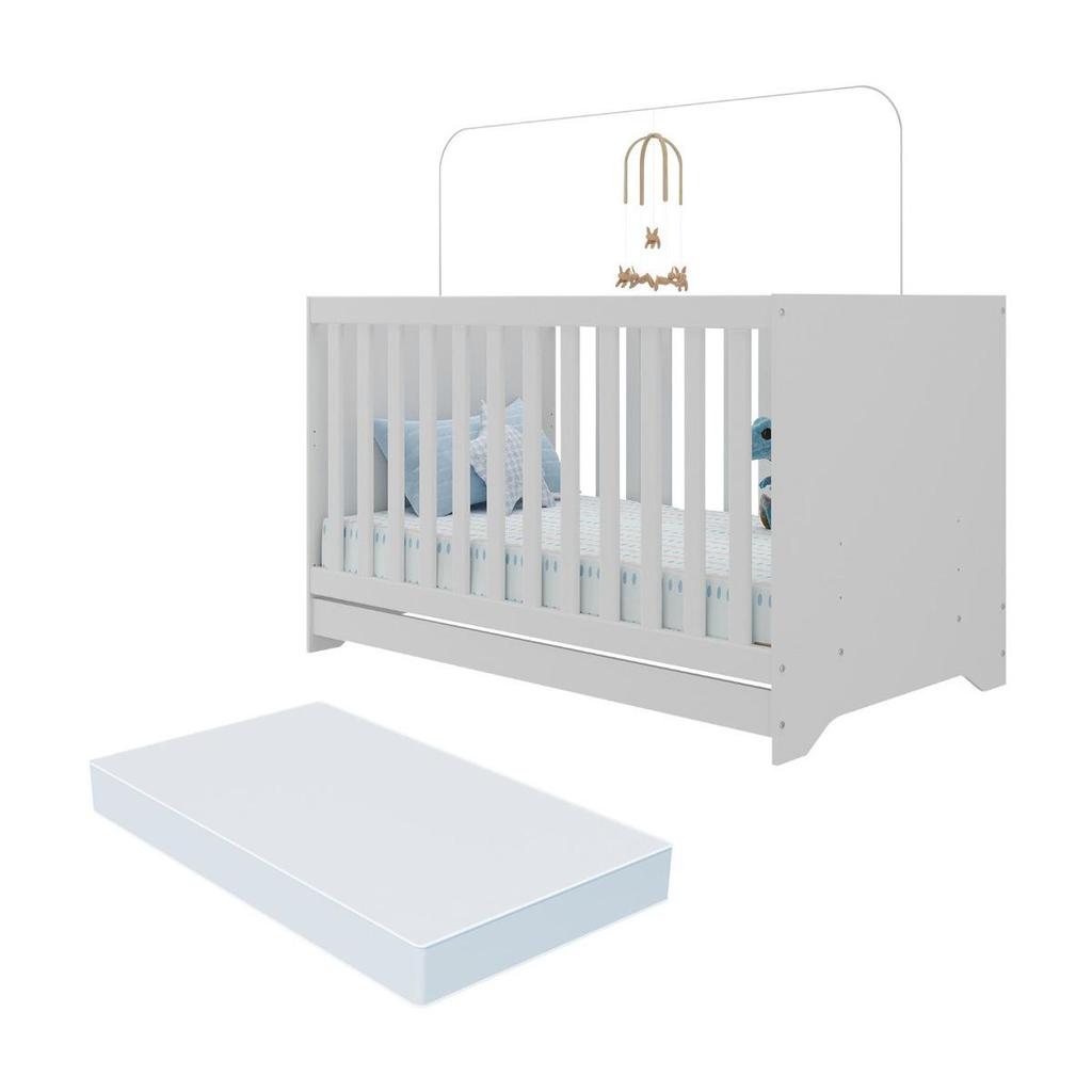 Berço Americano 3 em 1 com Colchão Incluso Multimóveis MP0527PA em Oferta na Shopee