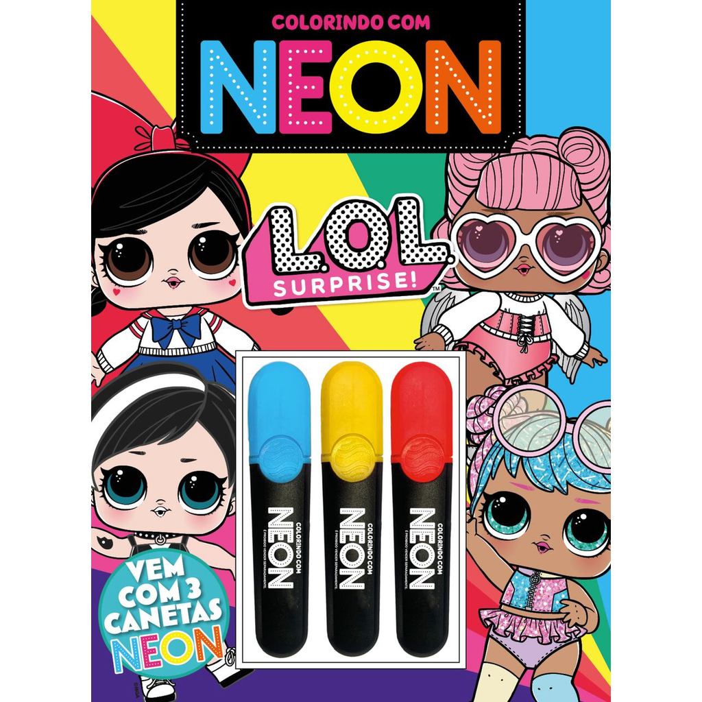 LOL Surprise Colorindo com Neon em Oferta na Shopee