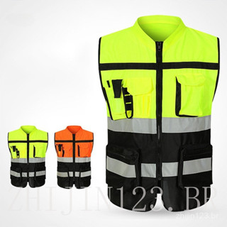 Colete Refletivo de Alta Visibilidade para Trabalho Noturno em Construção Roupas de Segurança para Motocicleta RZ4I em Oferta na Shopee