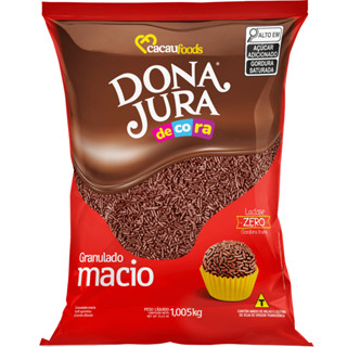 Granulado Macio Sabor Chocolate 1,005kg -  Dona Jura - Cacau Foods em Oferta na Shopee