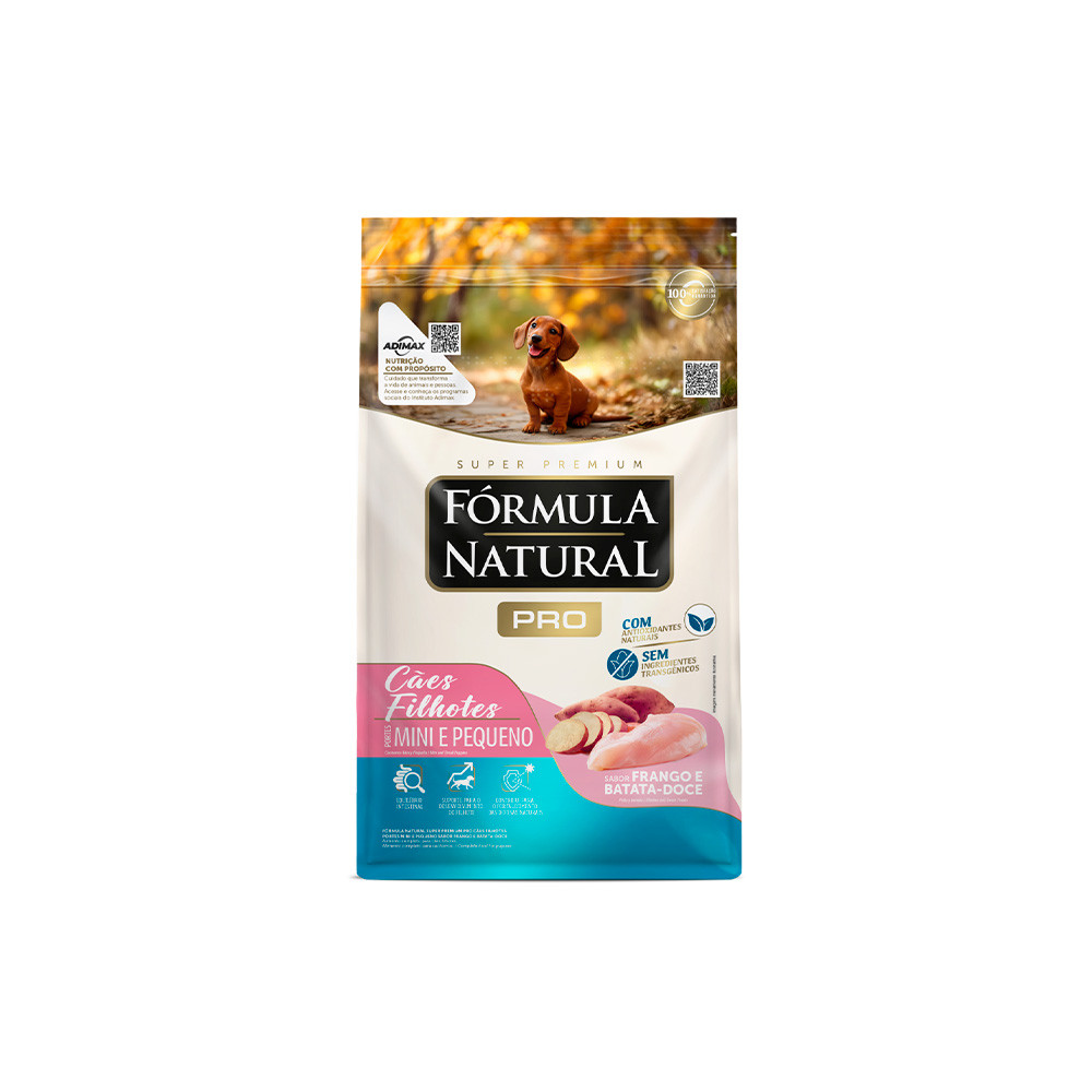 FORMULA NATURAL PRO CAES FILHOTES MINI PEQUENOS FRANGO 2,5KG