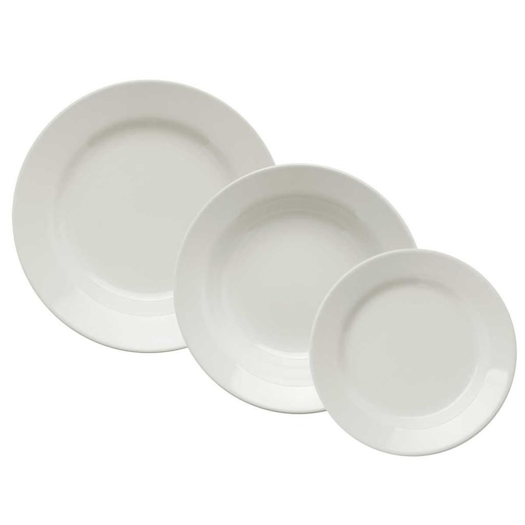 Aparelho de Jantar e Lanche 12pçs Donna Branco