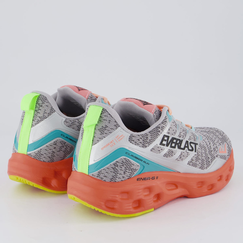 Tênis Everlast Climber Run Feminino Cinza e Laranja · foto 2