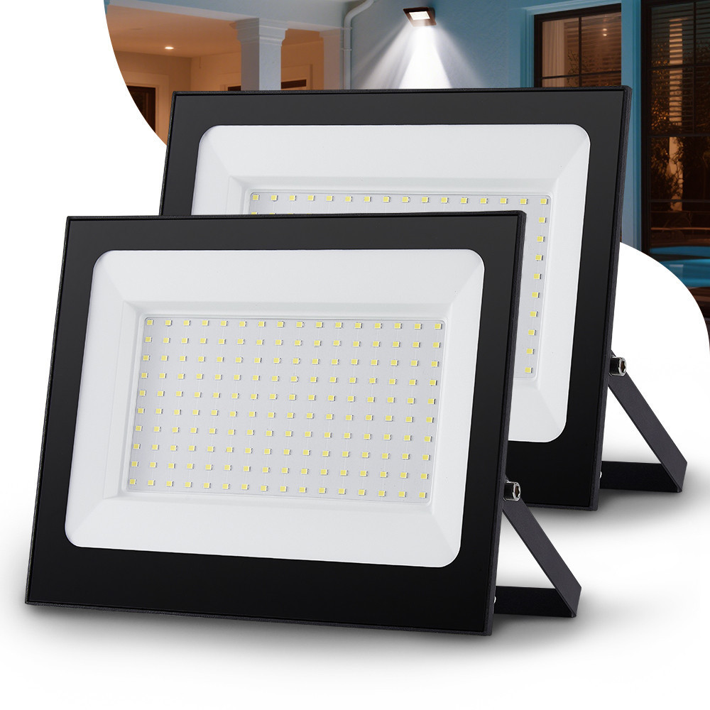 Kit 2-8 Refletor LED 1000W Holofote Bivolt à Prova d'Água Super Brilhante e Econômico Frio Externas em Oferta na Shopee