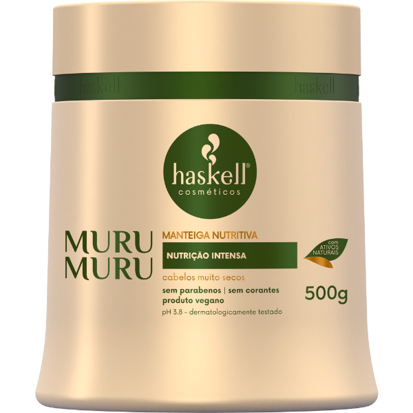 Máscara Manteiga Murumuru 500gr Haskell | Nutrição intensa e revitalização para cabelos muito secos em Oferta na Shopee