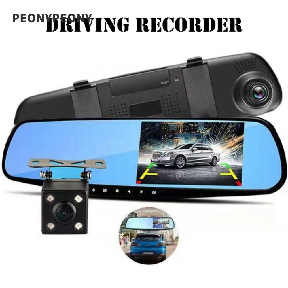 PEONY Car DVR , Câmera De Painel De Lente Dupla Com Gravação HD , Gravador De Veículo 1080P Visão Noturna Grande Angular