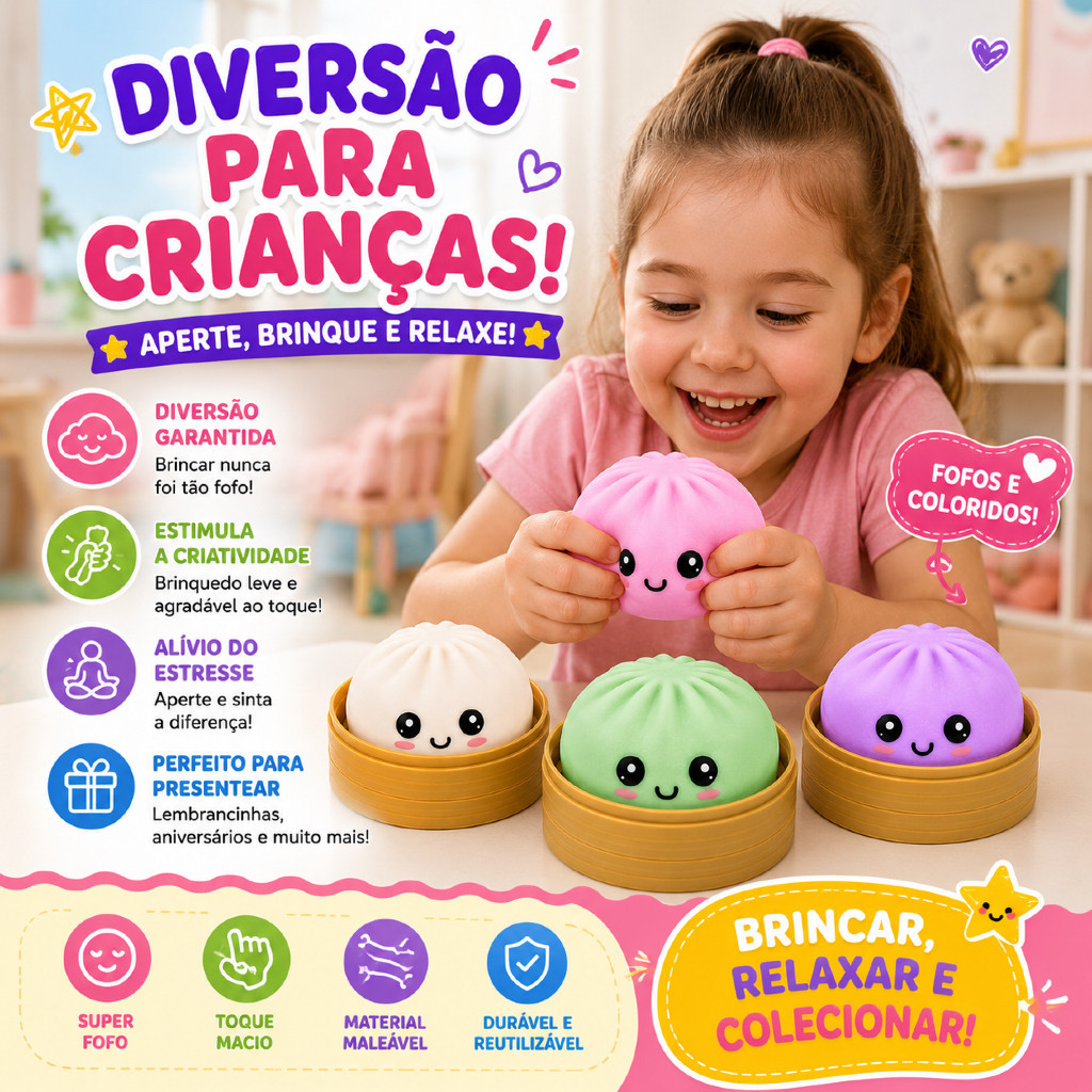 Popular Squishy brinquedo infantil anti estresse kawaii brinquedo macio apertar fidget toy relaxante brinquedo fofo