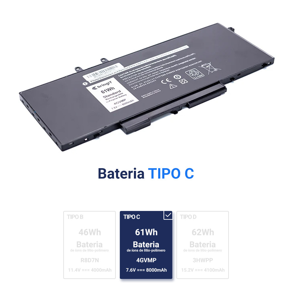 Bateria para Notebook Dell Latitude 5400 7.6V