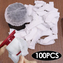 100 peças de filtro de aspirador de pó descartável capa protetora-tecido não lavável portátil