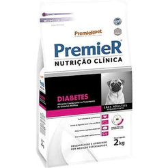 Ração Premier Nutrição Clínica Cães Diabetes Pequeno Porte 2Kg