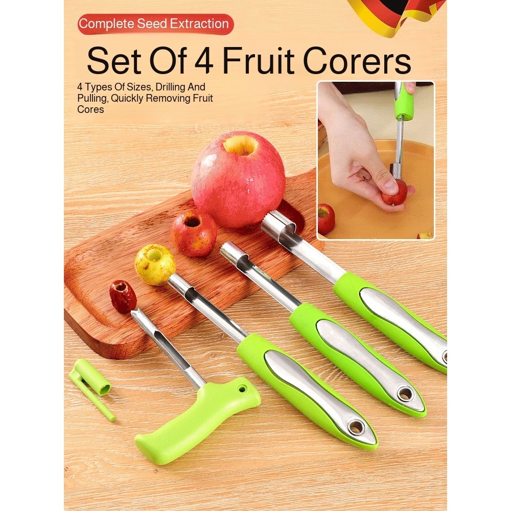 [Durável e Prático] Descaroçador de Frutas em Aço Inoxidável com Cabo PP/Frutas/Caroços