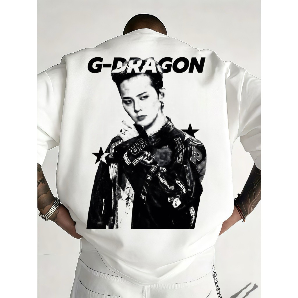 Camiseta Unissex Music Soul G Dragon Turnê K Pop Estampa Coreana Estilosa Confortavel 100% ALGODAO Autentica Moda